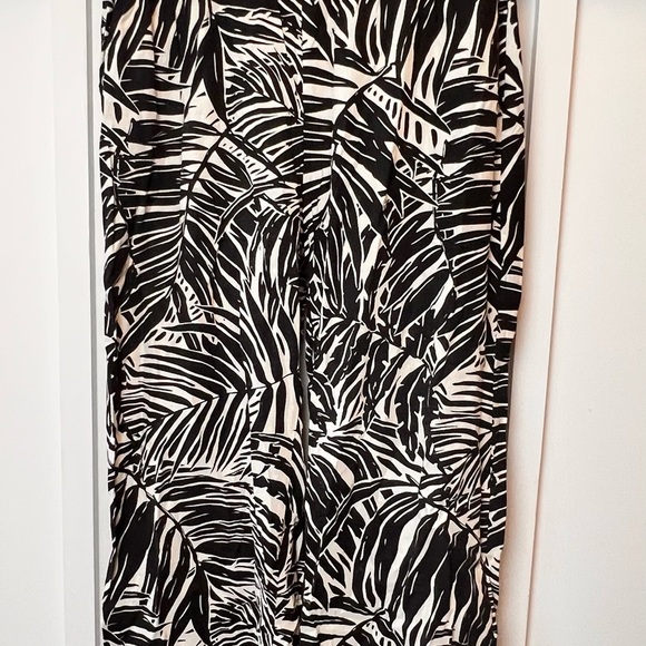 Panama Jack Women’s Large Wide Leg Linen Blend Pant Pockets Resort Vacation Leaf - Picture 8 of 8